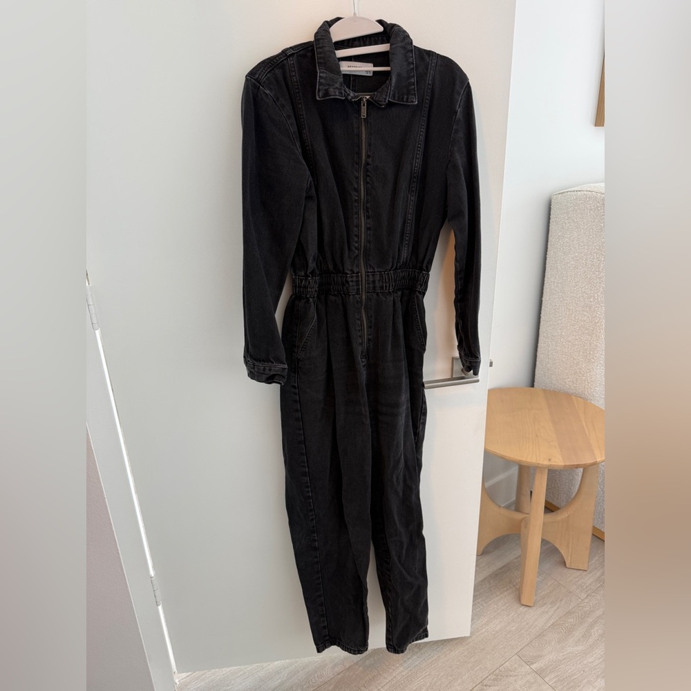 Reserved Black Denim Jumpsuit Sz 4